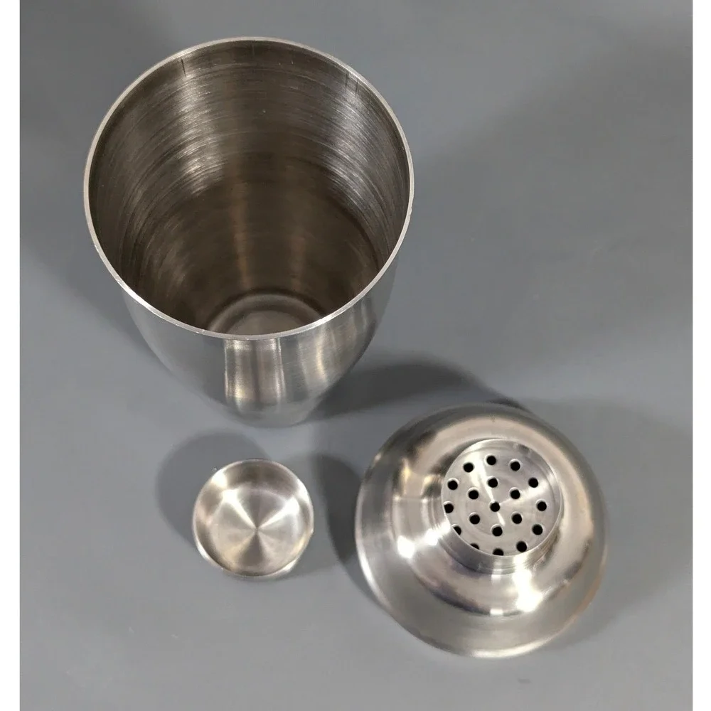 Pedrini Stainless Steel 18-8 Cocktail Shaker 3-Piece Cobbler Style Barware